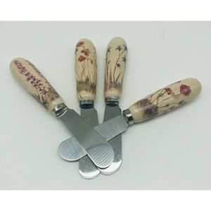 Christmas Butter Occasions Knives ~ The Swiss Colony Set Of 4 Stainless Steel A1
